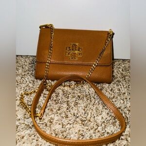 Tory Burch Britten Tan Crossbody Bag